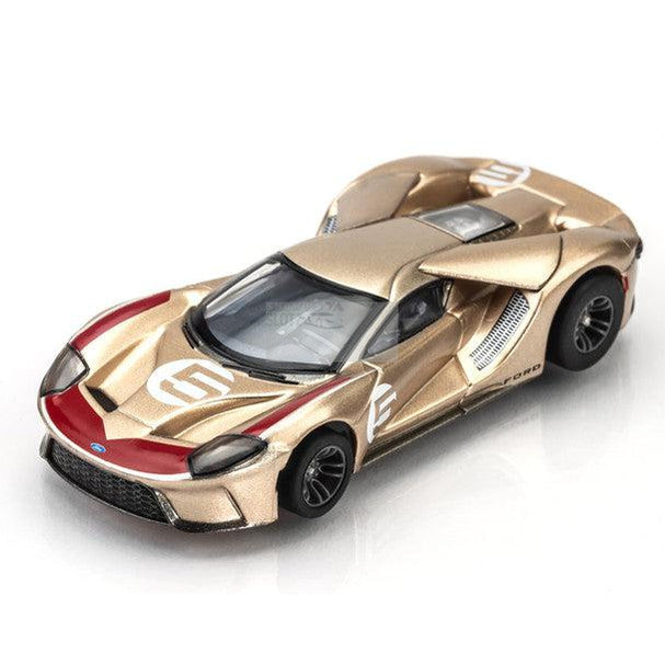 AFX/Racemasters Ford GT Heritage #5 Gold HO Scale Slot Car - Holman Moody Tribute Edition