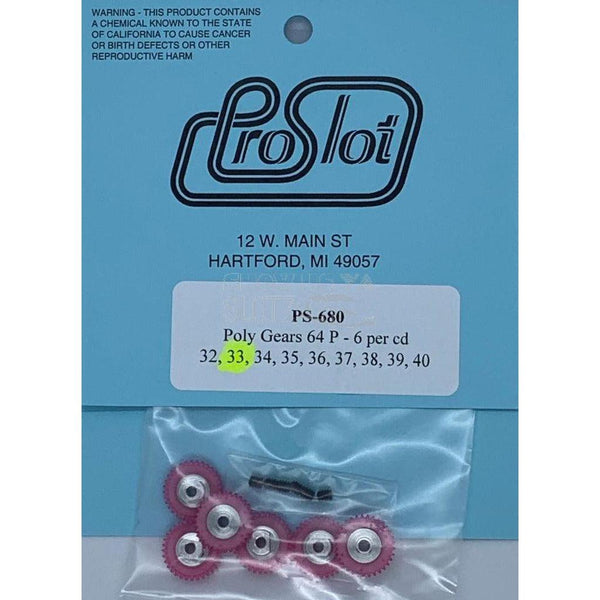 ProSlot Polymer Gears 64 Pitch 33T PS-680-Motors Etc.-ProSlot-Show Us Ya Slotz