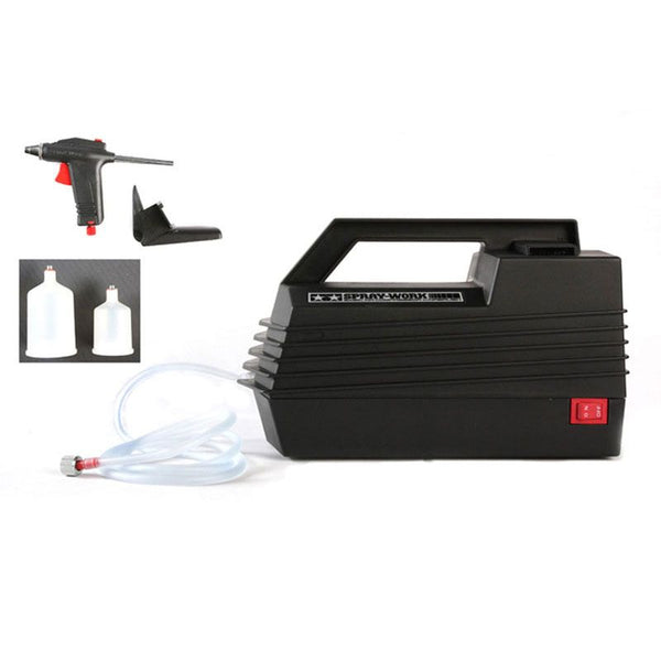 Tamiya Spray-Work Basic Air Compressor With Airbrush 74520