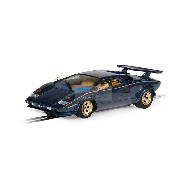 Scalextric C4411 Lamborghini Countach Walter Wolf Blau &amp; Gold C4411