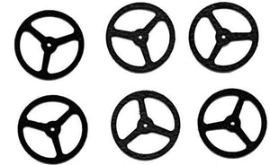 JK Products 1/2D Rubber 3 Spoke Front Wheels T120