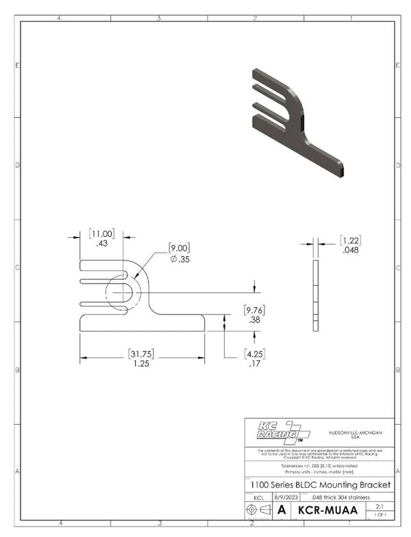 KC Racing Universal Brushless Motor Mount KCR-MUAA