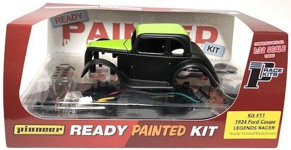 Pioneer Kit 11 1937 Ford Coupe Legends Racer - Ready Painted Black/Green Kit11
