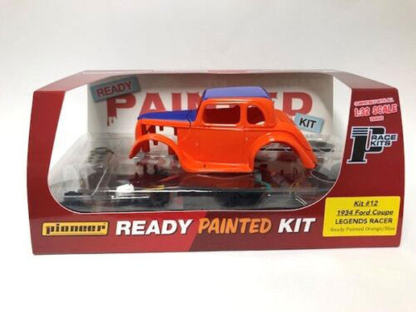 Pioneer Kit 12 1937 Ford Coupe Legends Racer - Ready Painted Orange / Blue Kit12