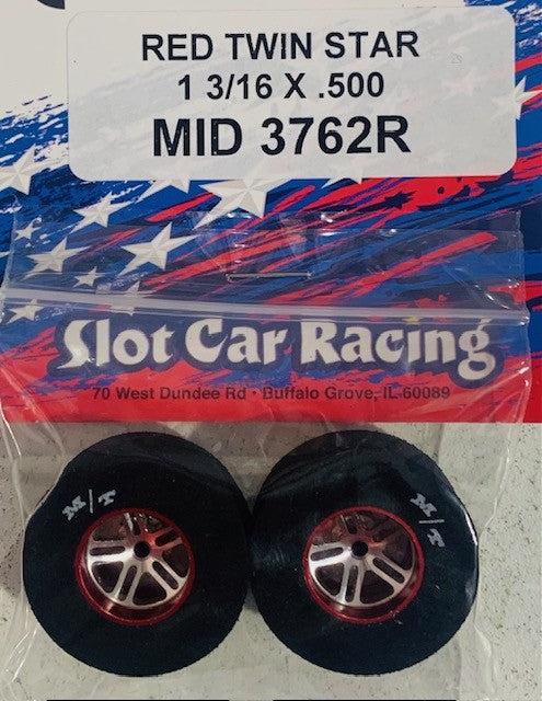 Mid America 1 3/16 x 0.500 Twin Star Drag Wheels MID3762R