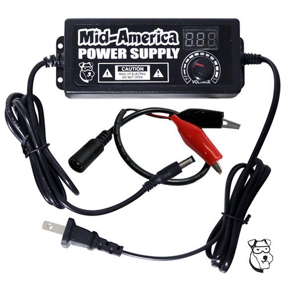 Mid America Power Supply With Alligator Plug Leads MID451E