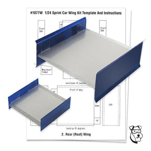 Mid America 1/24 Sprint Car Wing Kit .010" Clear Sheet MID1073W
