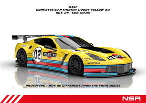 NSR 0437 Corvette C7R Martini Livery Yellow No1 N0437AW