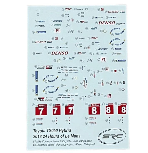 SRC Decals Toyota 2018 LMP1 RC0401
