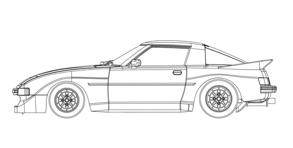 REVOSLOT RS0282B Mazda RX-7 White Kit B RS0282B