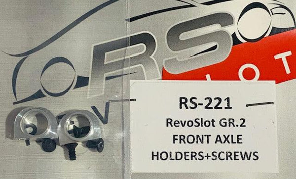 RevoSlot Group 2 Front Axle Holder + Screws RS221
