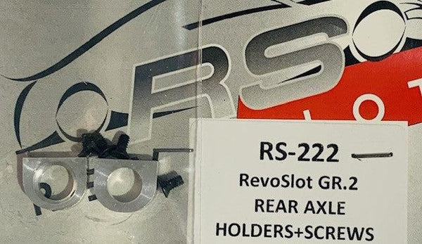 RevoSlot Group 2 Rear Axle Holder + Screws RS222