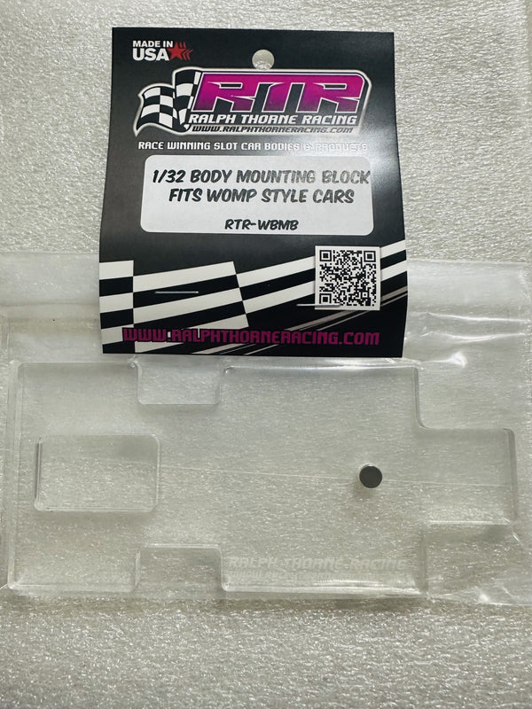 RTR 1/32 Body Mounting Block for WOMP Style Cars RTR-WBMB