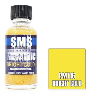 SMS Metallic Paint 30ml Bright Gold PMT16