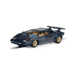 Scalextric Slot Car C4411 Lamborghini Countach Walter Wolf Blue & Gold C4411