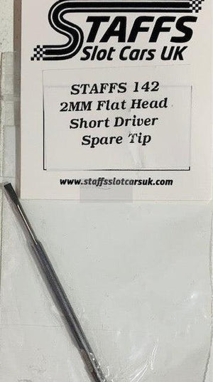 Staffs UK Punta di ricambio per driver corto a testa piatta da 2 mm Staffs142