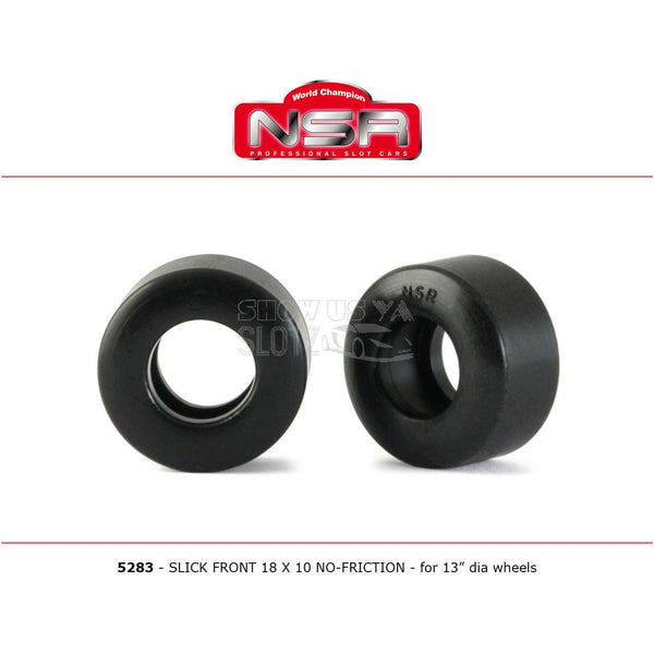 NSR5283 Slick Front No Friction Tyres 18x10 N5283