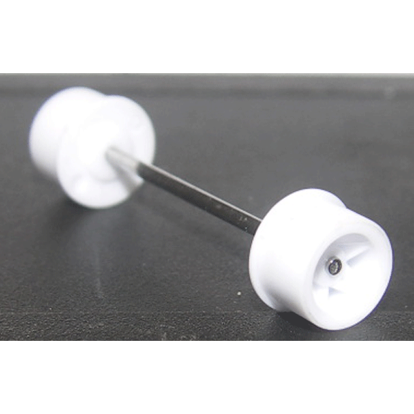 Bull Dog Racing Front Axle White Hubs BDR7812W