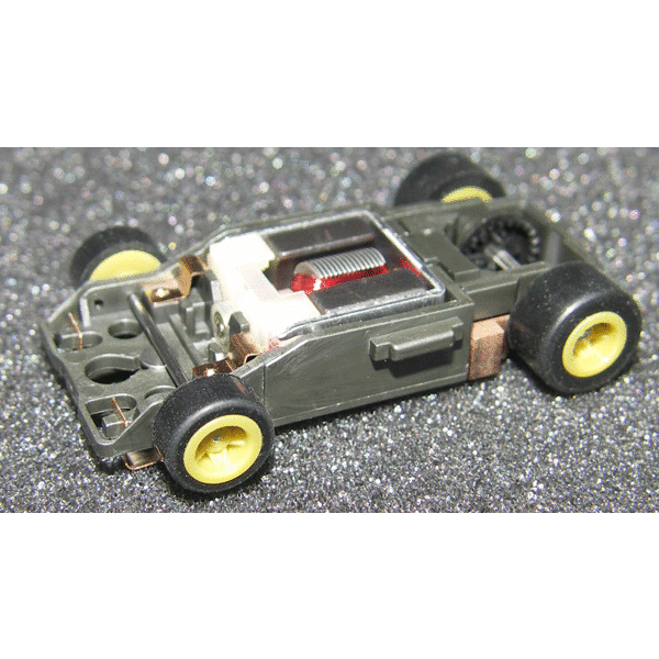 Bull Dog Racing Brass Rolling Chassis Yellow Wheels BDR7992