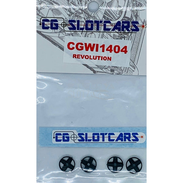CG Slotcars Revolution 4 Spoke 14mm Wheel Insert CGWI1404