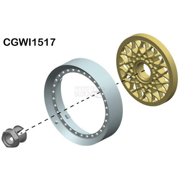 CG Slotcars BBS RS 15mm Wheel 3 piece Insert CGWI1517