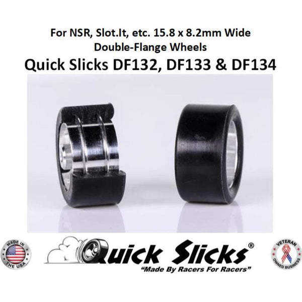Quick Slicks 1:32 NSR Non Air Silicon Tyres DF132XF