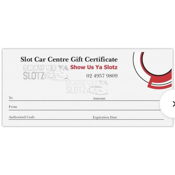 Slot Car Center-Geschenkgutschein im Wert von 5 $