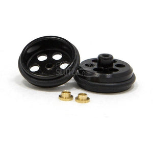 JK Products 5/8D 1/16 Achse gebohrte schwarze Vorderräder T126AOBK
