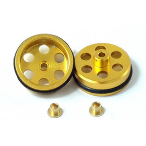 JK Products 5/8D 1/16 Axle Drilled Gold Front Wheels T126AOG