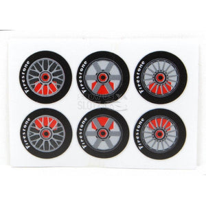 JK Products Front Wheel FireStone Stickers S37