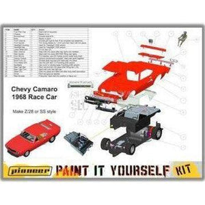 Pioneer Kit2 1968 Camaro Race Car - Paint yourself Kit-Slot Cars-Pioneer-Show Us Ya Slotz