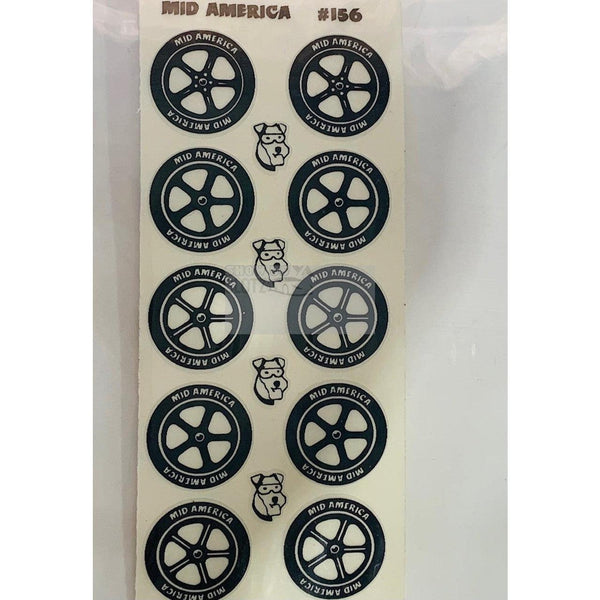 Mid America Front Wheel Stickers 5 Pair MID156
