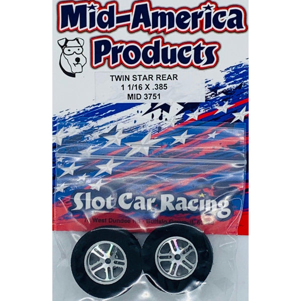Mid America 1 1/16 x 0.385 Twin Star Drag Wheels MID3751