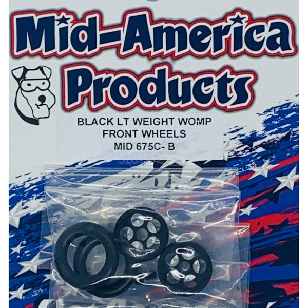 Mid America leichte Womp-Vorderräder Schwarz MID675CB