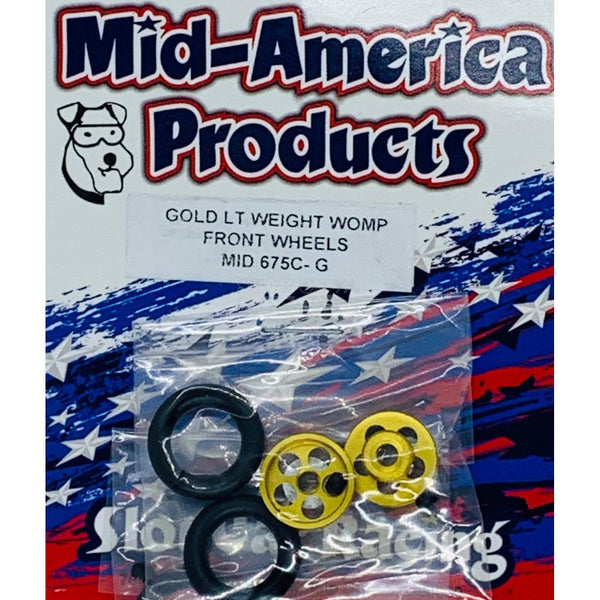 Mid America Light Weight Womp Front Wheels Gold MID675CG