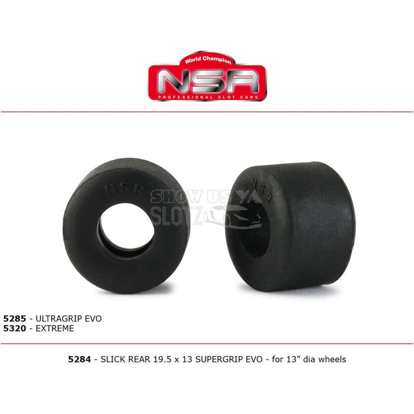 NSR5284 Slick Rear Supergrip Tyres 19.5x13 N5284