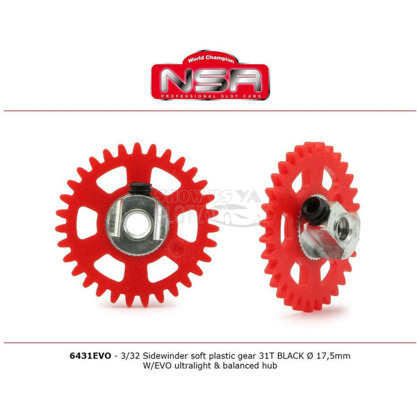 NSR6431 3-32 Sidewinder-Getriebe, rot, 31 Zähne, N6431