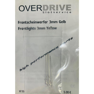 OverDrive Slot Car Frontlichter Gelb 3mm XF3G