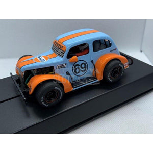 Pioneer P062 1937 Chevy Sedan Legends Racer Gulf Light Blue No69-Slot Cars-Pioneer-Show Us Ya Slotz