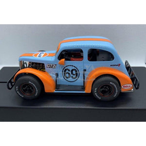 Pioneer P062 1937 Chevy Sedan Legends Racer Gulf Light Blue No69-Slot Cars-Pioneer-Show Us Ya Slotz
