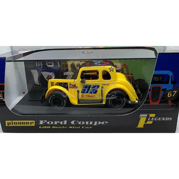 Pioneer P068 1934 Ford Coupe Legends Racer Yellow No52-Slot Cars-Pioneer-Show Us Ya Slotz