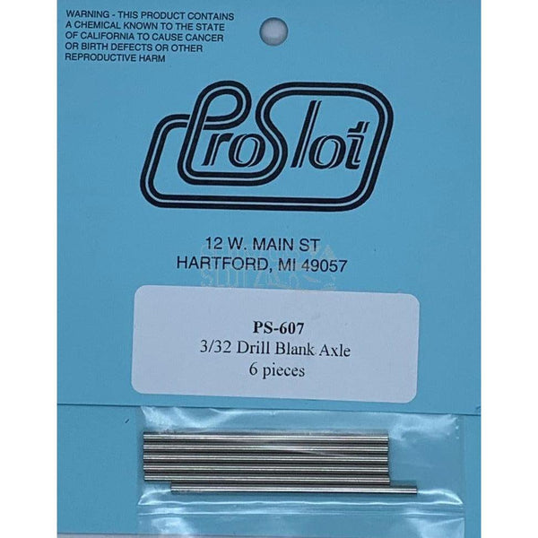 ProSlot 3/32 Drill Blank Axle x 1 PS-607-Motors Etc.-ProSlot-Show Us Ya Slotz