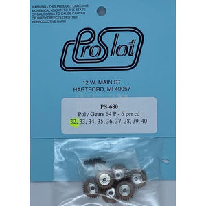 ProSlot Polymer Gears 64 Pitch 32T PS-680-Motors Etc.-ProSlot-Show Us Ya Slotz