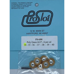 ProSlot Polymer Gears 64 Pitch 34T PS-680-Motors Etc.-ProSlot-Show Us Ya Slotz