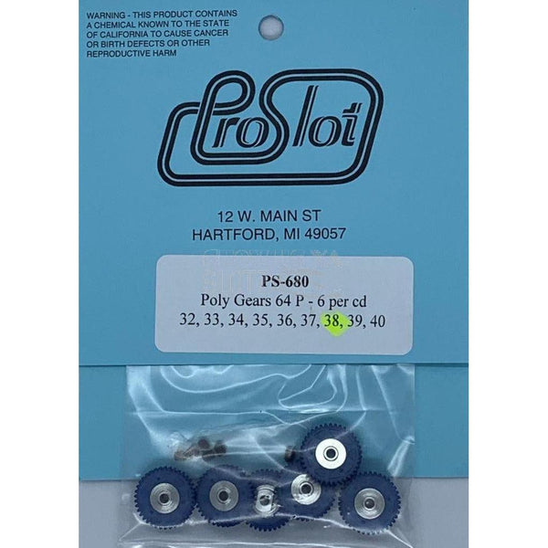 ProSlot Polymer Gears 64 Pitch 38T PS-680-Motors Etc.-ProSlot-Show Us Ya Slotz