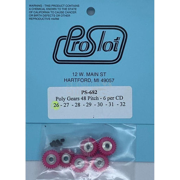 ProSlot Polymer Gears 48 Pitch 26T PS-682-Motors Etc.-ProSlot-Show Us Ya Slotz