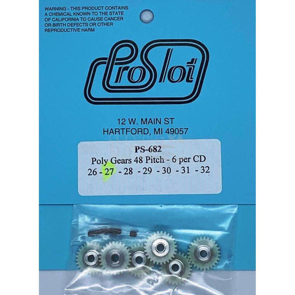 ProSlot Polymer Gears 48 Pitch 27T PS-682-Motors Etc.-ProSlot-Show Us Ya Slotz
