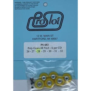 ProSlot Polymer Gears 48 Pitch 28T PS-682-Motors Etc.-ProSlot-Show Us Ya Slotz