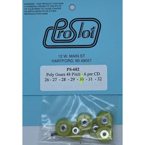 ProSlot Polymer Gears 48 Pitch 30T PS-682-Motors Etc.-ProSlot-Show Us Ya Slotz