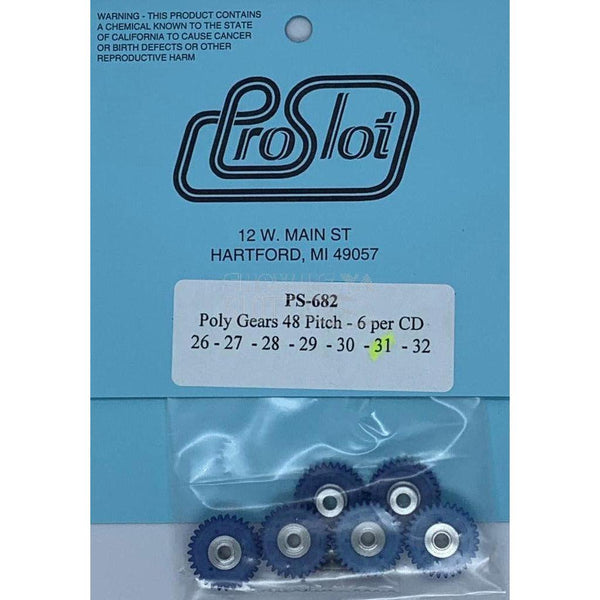 ProSlot Polymer Gears 48 Pitch 31T PS-682-Motors Etc.-ProSlot-Show Us Ya Slotz